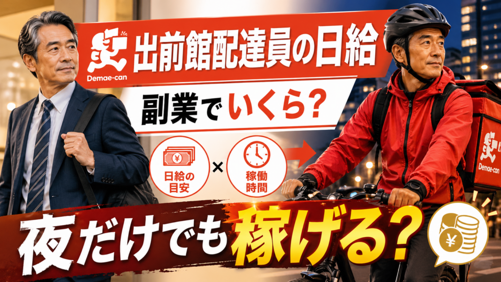 出前館配達員の日給まとめ