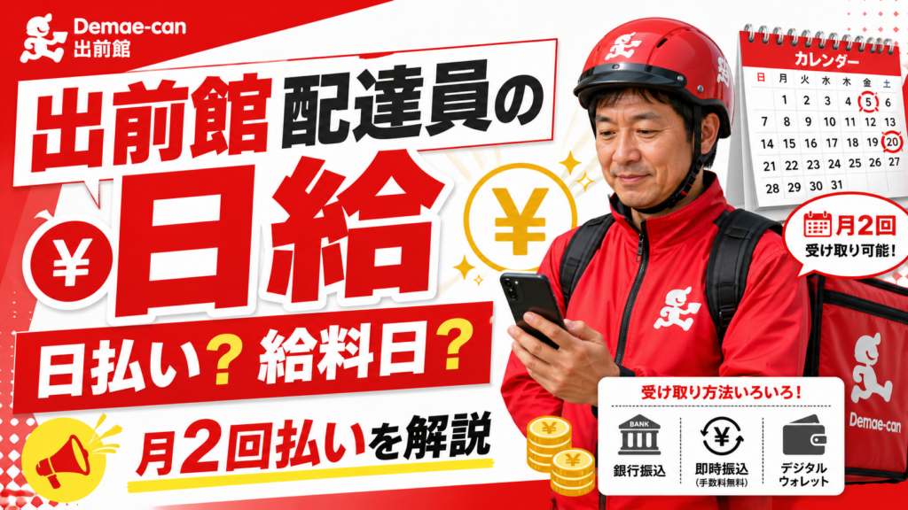 出前館配達員の日給はいくら？