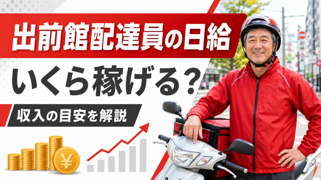 出前館の配達員はいくら稼げる？