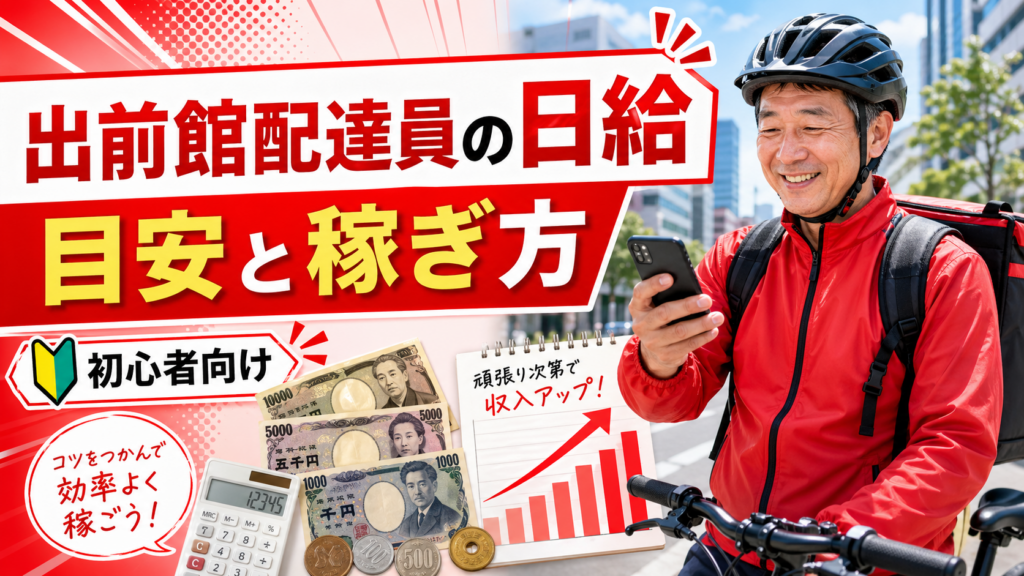 出前館の配達員でいくら稼げる？