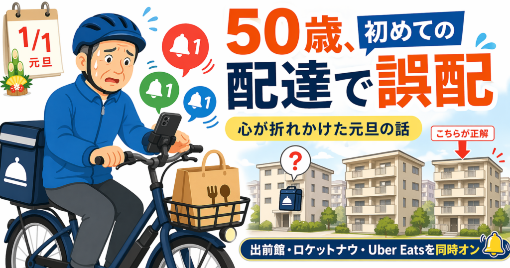 50歳、初めての配達で誤配。心が折れかけた元旦の話