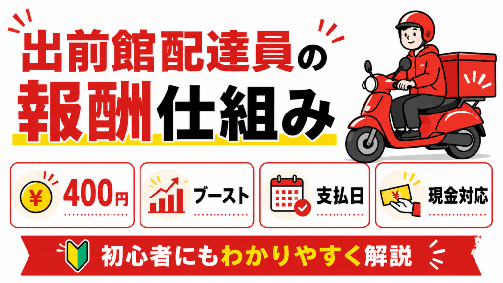 出前館配達員の報酬仕組み