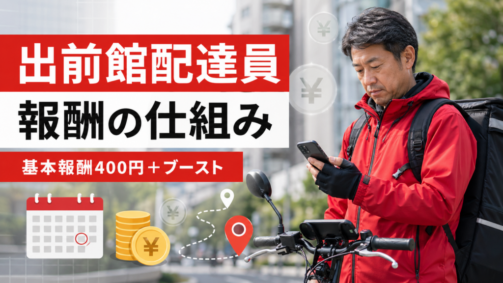 出前館配達員の報酬仕組みまとめ