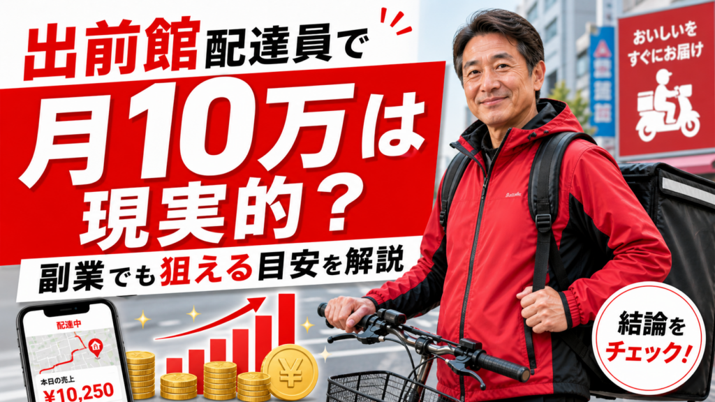出前館配達員が月10万稼ぐ再現性