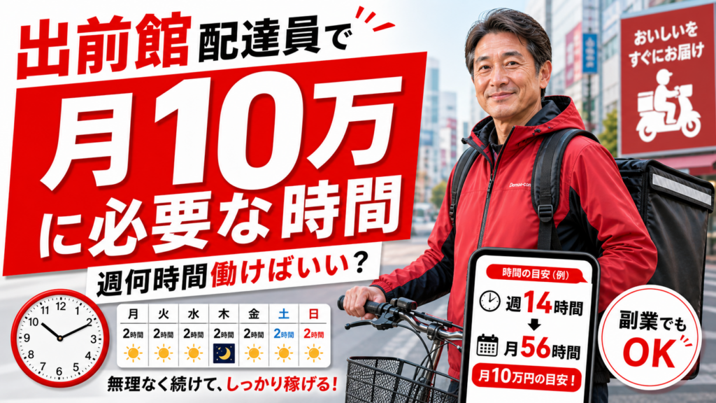 出前館配達員が月10万稼ぐ時間