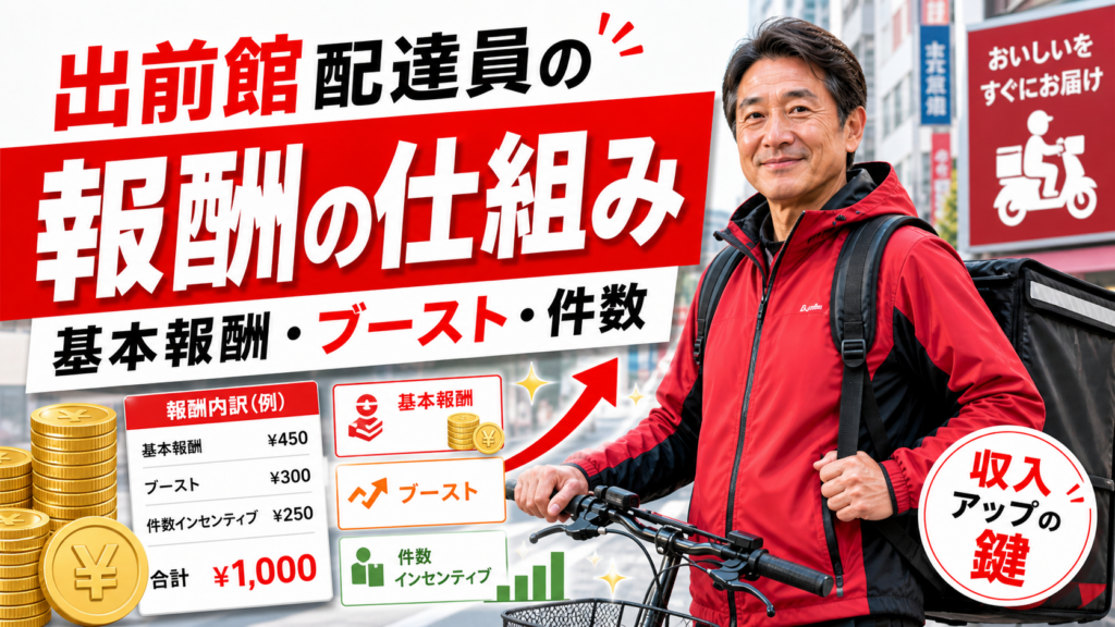 出前館配達員が月10万稼ぐ報酬