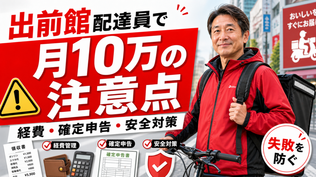 出前館配達員が月10万稼ぐ注意点