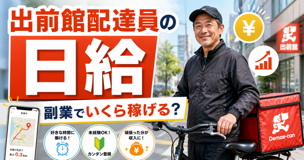 出前館配達員の副業収入はいくら？収入目安と始め方ガイド完全版
