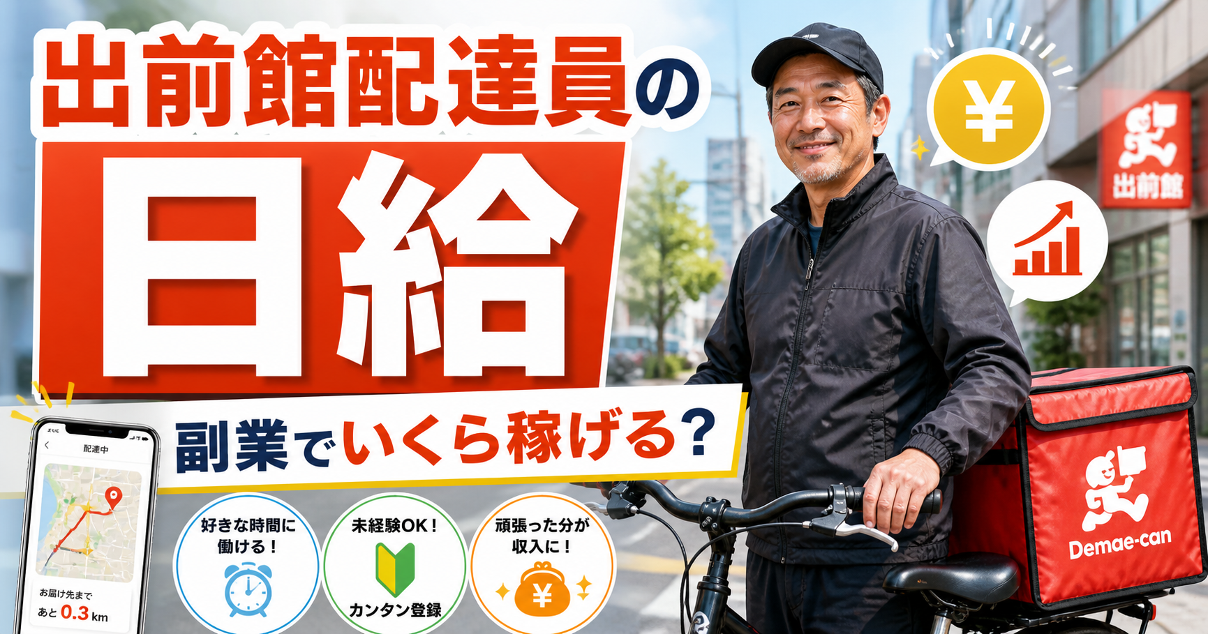 出前館配達員の副業収入はいくら？収入目安と始め方ガイド完全版