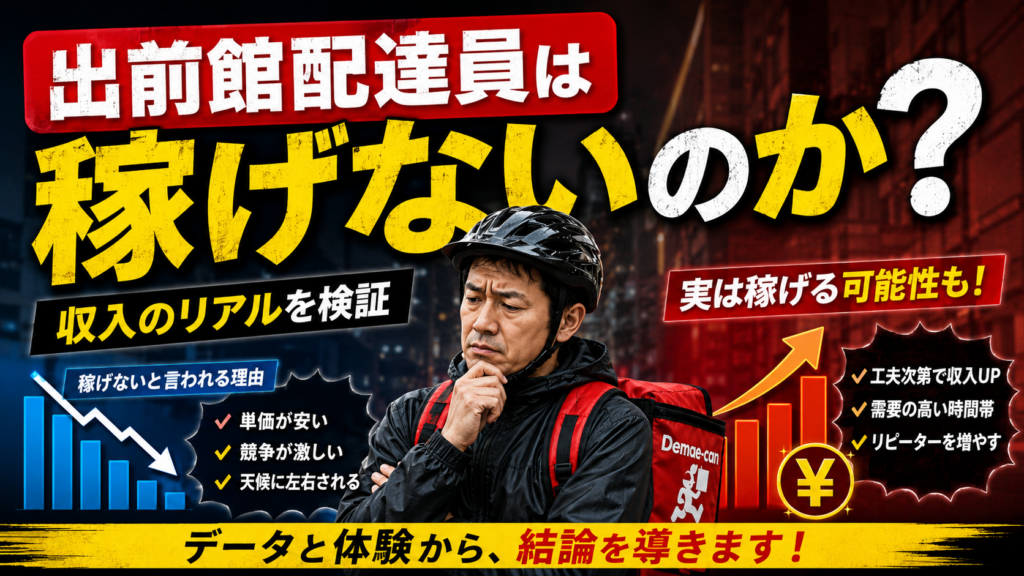 出前館配達員が稼げない理由