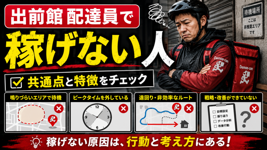 出前館配達員で稼げない人
