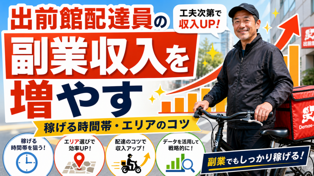 出前館配達員の副業収入を増やす