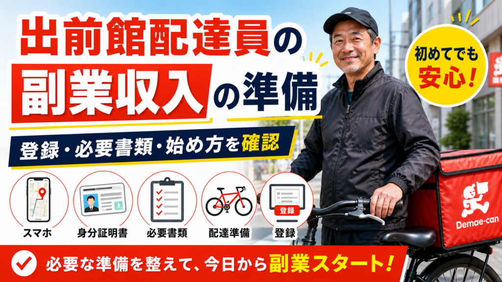 出前館配達員の副業収入の準備